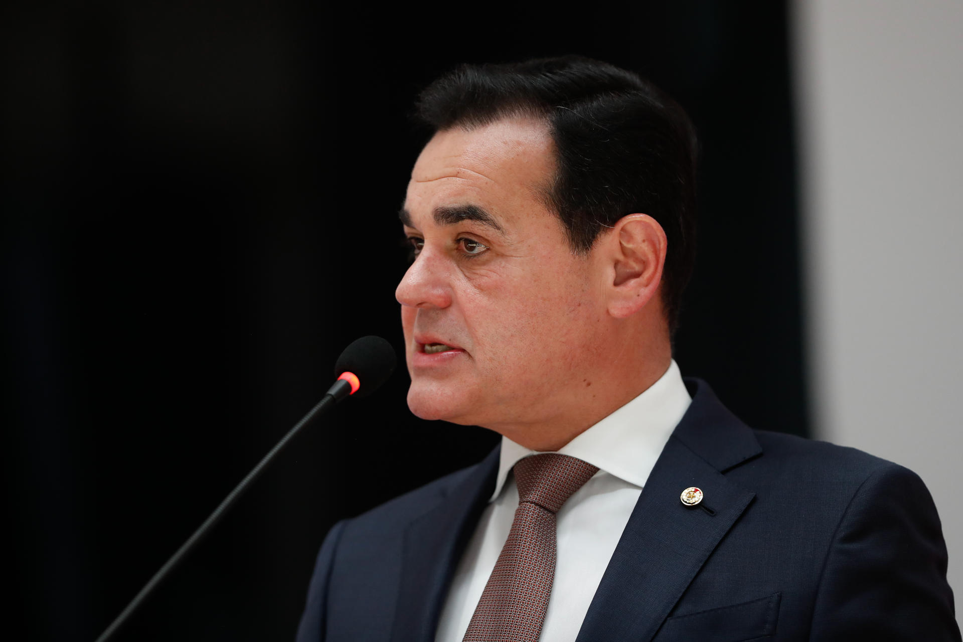 Fotografía de archivo en la que aparece el ministro de Relaciones Exteriores de Paraguay, Rubén Ramírez, durante una conferencia de prensa, en Asunción (Paraguay). EFE/ uan Pablo Pino