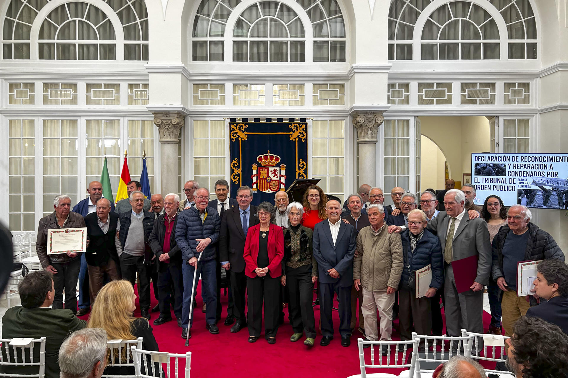 SEVILLA , 04/04/2025.- El Gobierno de España dedicará este viernes en Sevilla un homenaje a las 215 víctimas andaluzas que fueron enjuiciadas por el Tribunal de Orden Público (TOP), creado por el franquismo en diciembre de 1963 y suprimido durante la Transición, en enero de 1977. EFE/Roberto Ruiz
