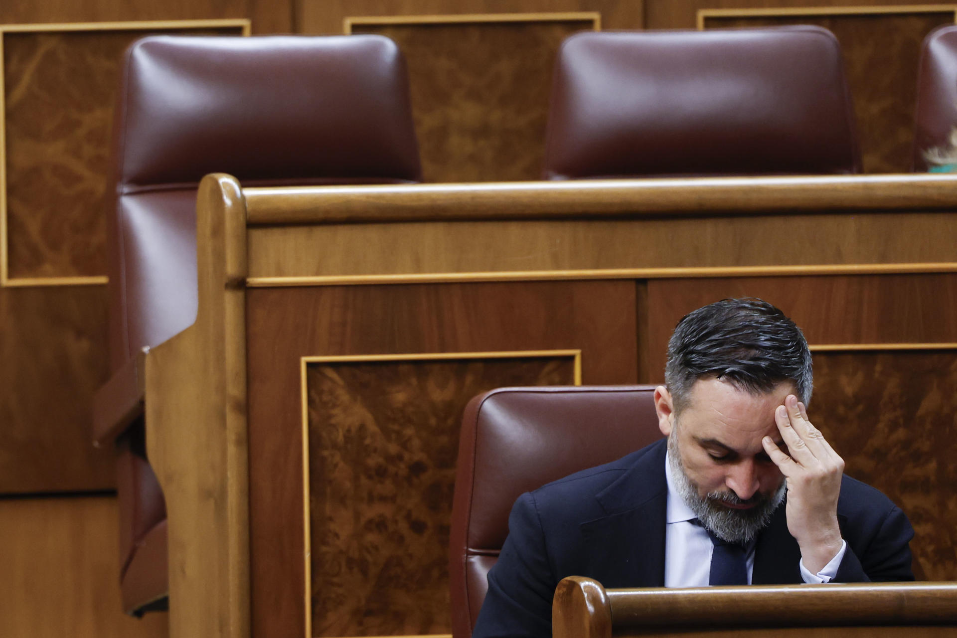 Imagen de archivo del líder de Vox, Santiago Abascal. /Archivo. EFE/  Javier Lizón