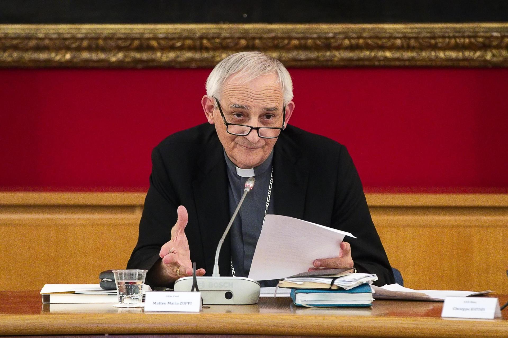 Foto de archivo del presidente de la Conferencia Episcopal Italiana, el cardenal Matteo Zuppi. EFE/EPA/ANGELO CARCONI