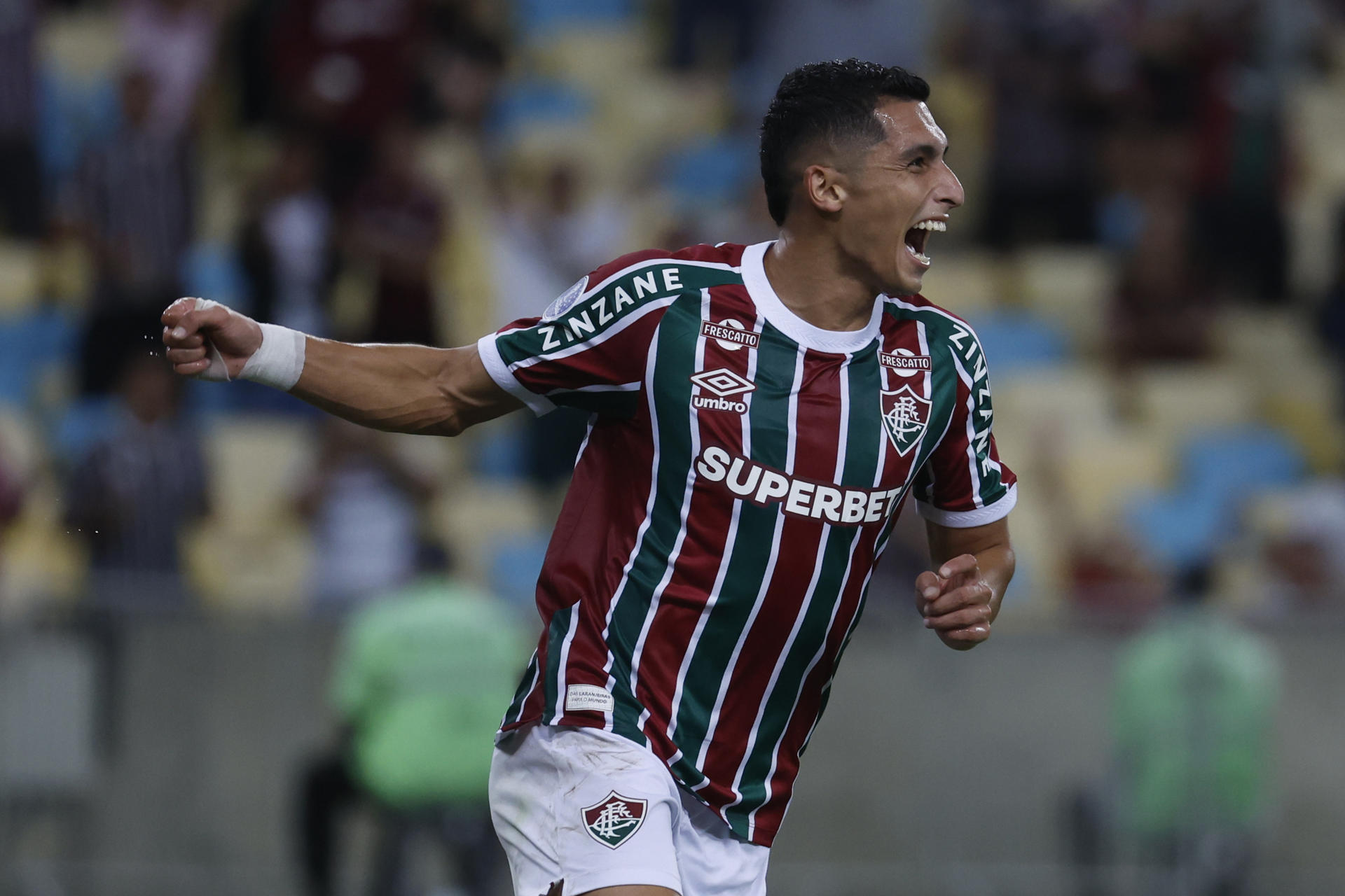 Kevin Serna, delantero colombiano del Fluminense. EFE/Antonio Lacerda