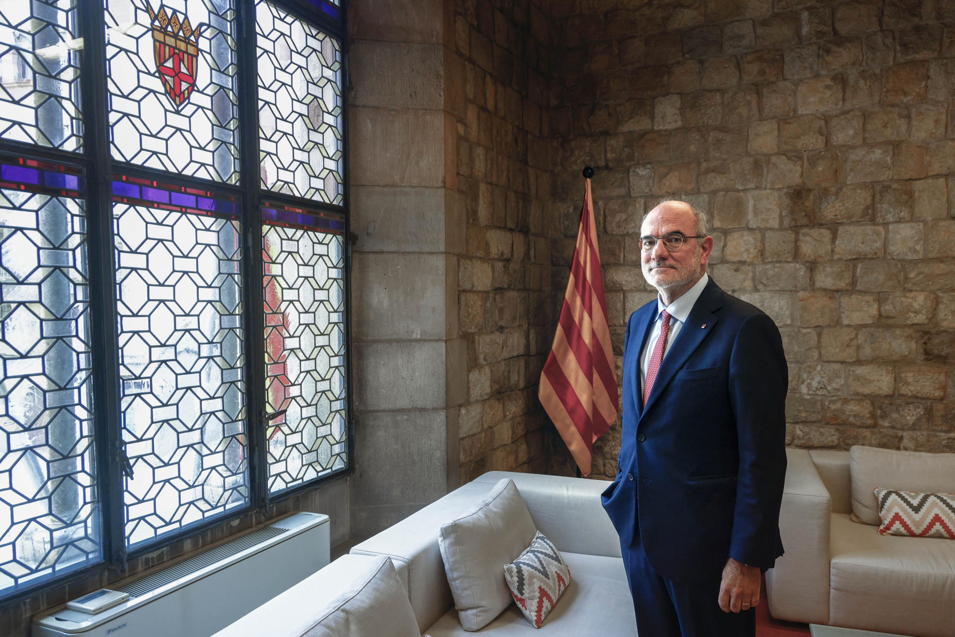 BARCELONA, 18/04/2025.- El conseller catalán de Unión Europea y Acción Exterior, Jaume Duch, durante una entrevista con EFE. EFE/Quique García