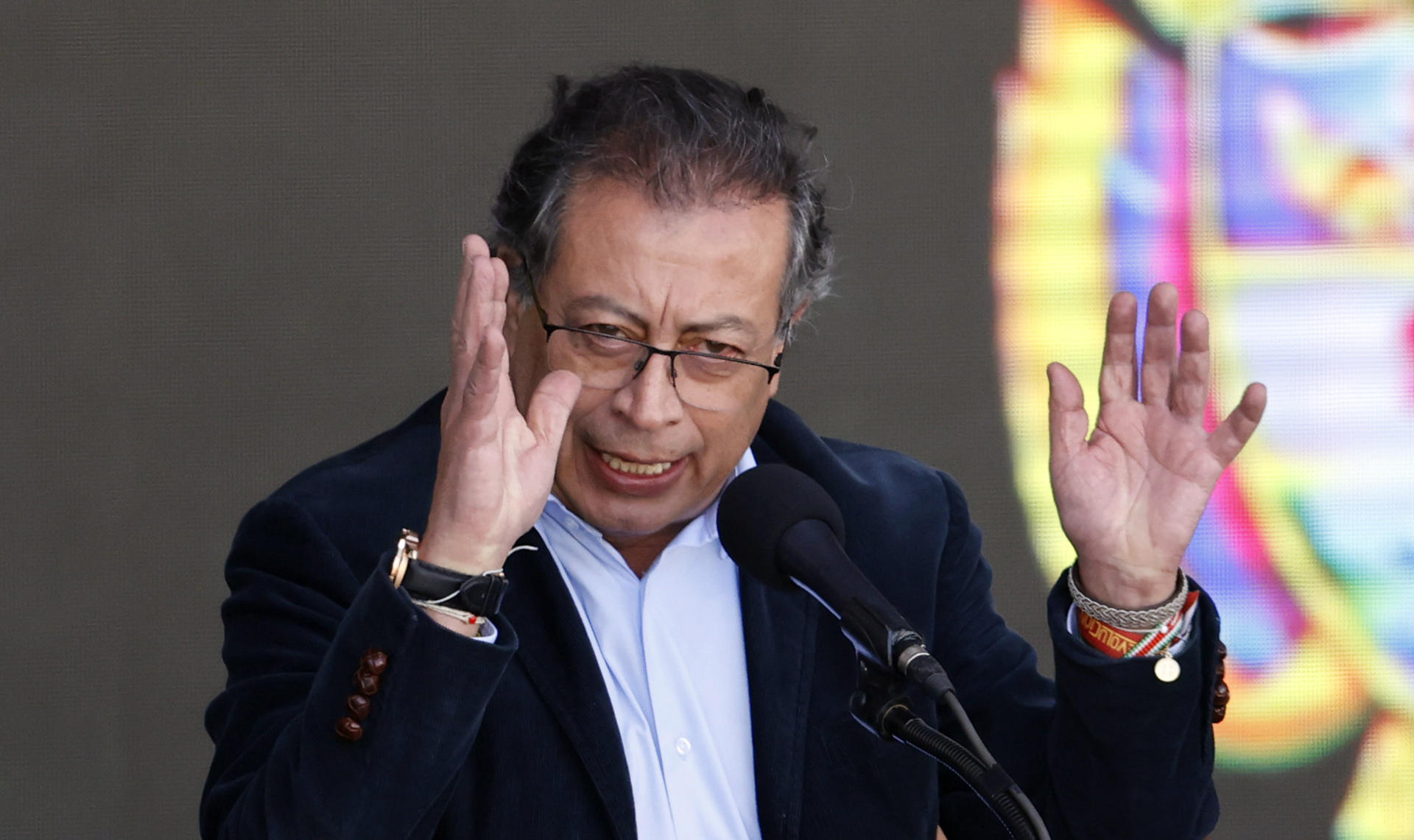 Fotografía de archivo del presidente de Colombia, Gustavo Petro, durante un acto público, en Bogotá (Colombia). EFE/Mauricio Dueñas