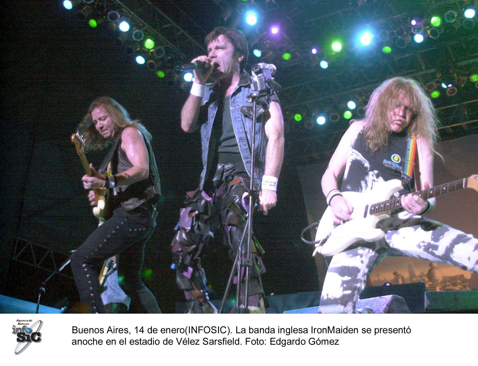 El grupo de música ingles, Iron Maiden en un concierto en Argentina. EFE/ ARCHIVO/ /Edgardo Gómez.