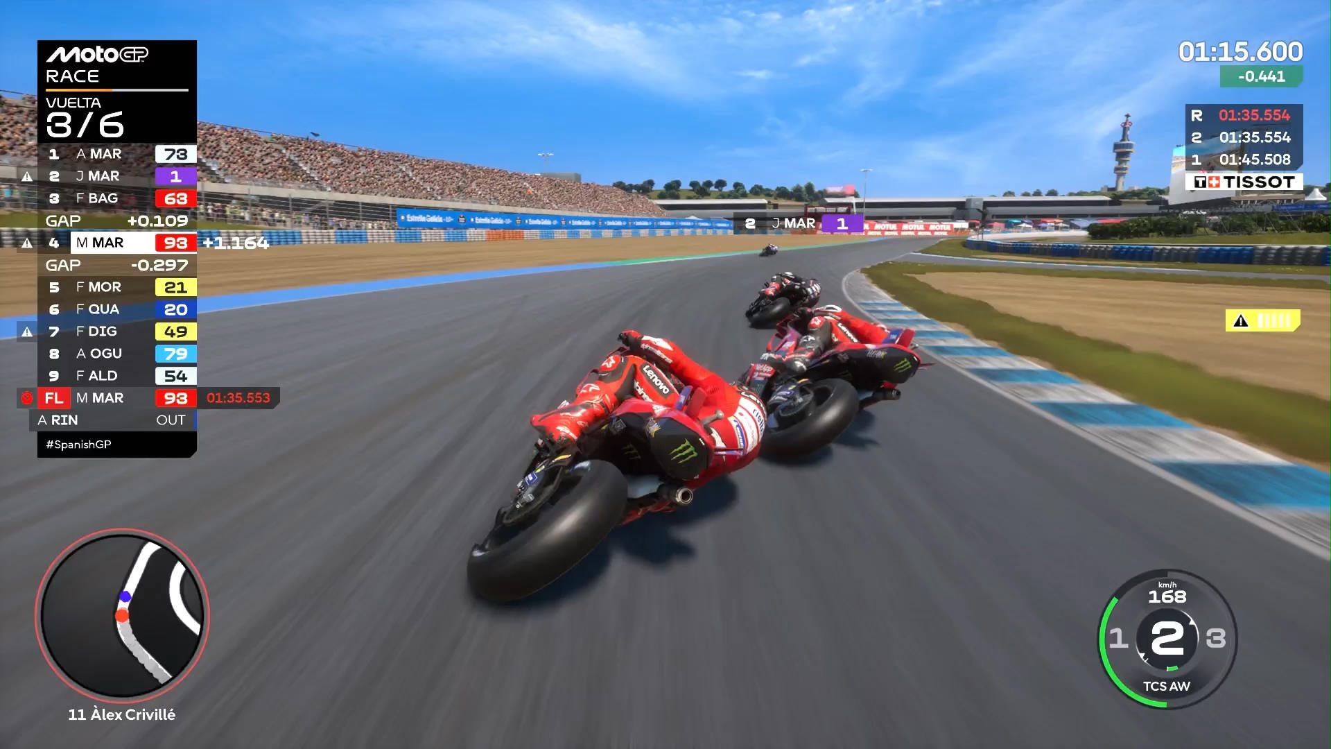 Imagen tomada al videojuego 'MotoGP 25'. EFE/ Óscar Maya Belchí