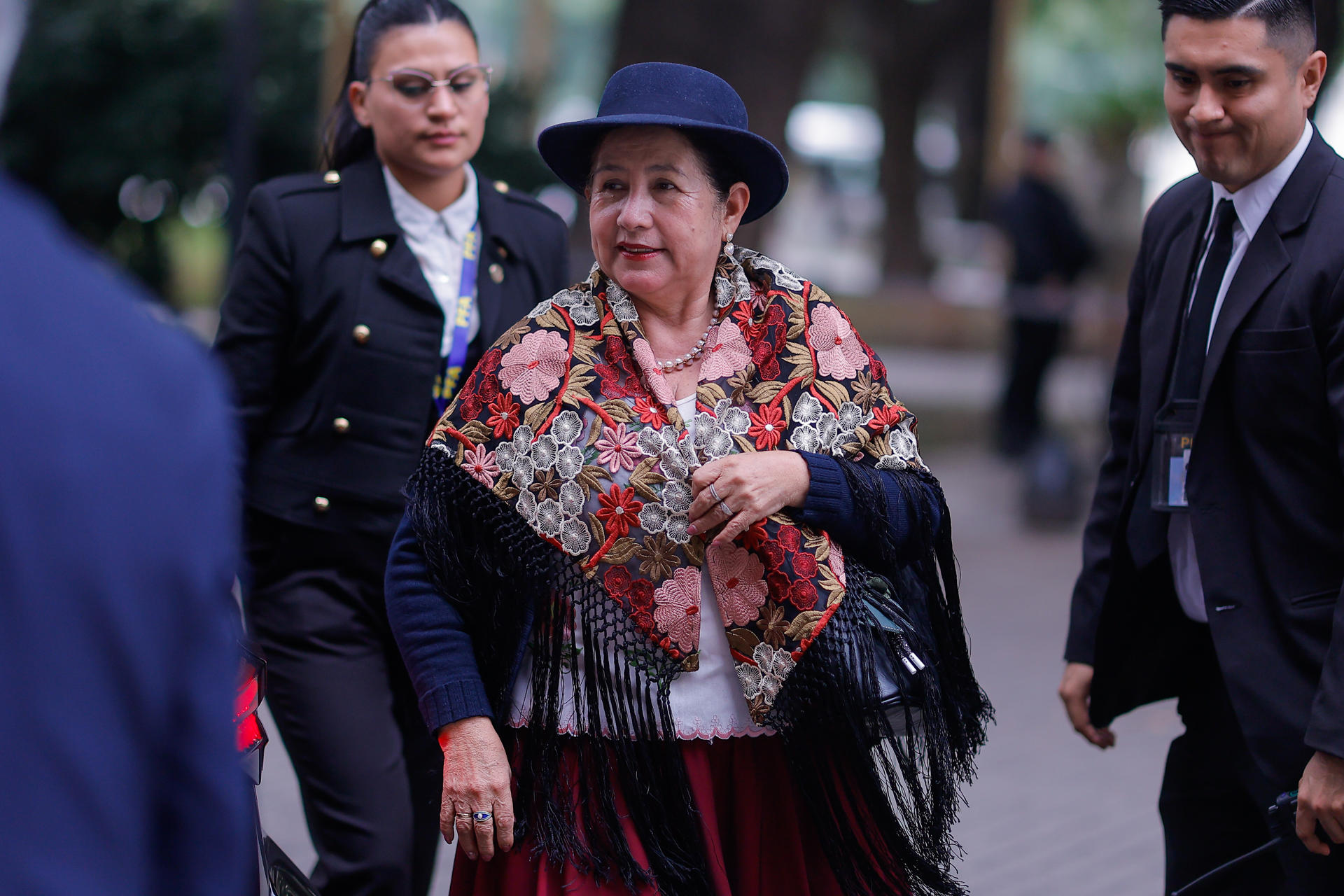 La ministra de Relaciones Exteriores de Bolivia, Celinda Sosa Lunda, asiste a la reunión de Mercosur este viernes, en Buenos Aires (Argentina). EFE/ Juan Ignacio Roncoroni