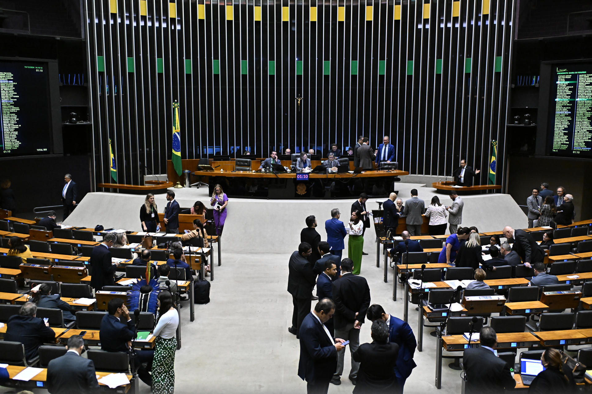 Fotografía de archivo que muestra una sesión del pleno de la Cámara de Diputados de Brasil. EFE/Andre Borges
