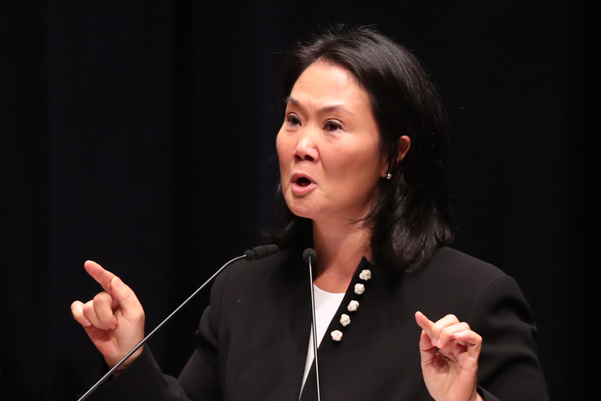 La líder política peruana Keiko Fujimori en una foto de archivo. EFE/ Paolo Aguilar