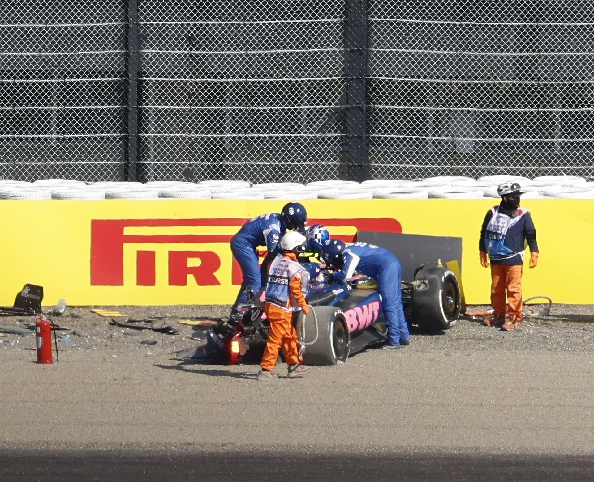 Accidente del piloto de Alpine Jack Doohan este viernes en Suzuka. EFE/EPA/FRANCK ROBICHON