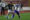 Fabricio Vásquez Quispe (d) de San José disputa el balón con Mateo García de Caldasen un partido de la fase de grupos de la Copa Sudamericana. EFE/ Luis Gandarillas
