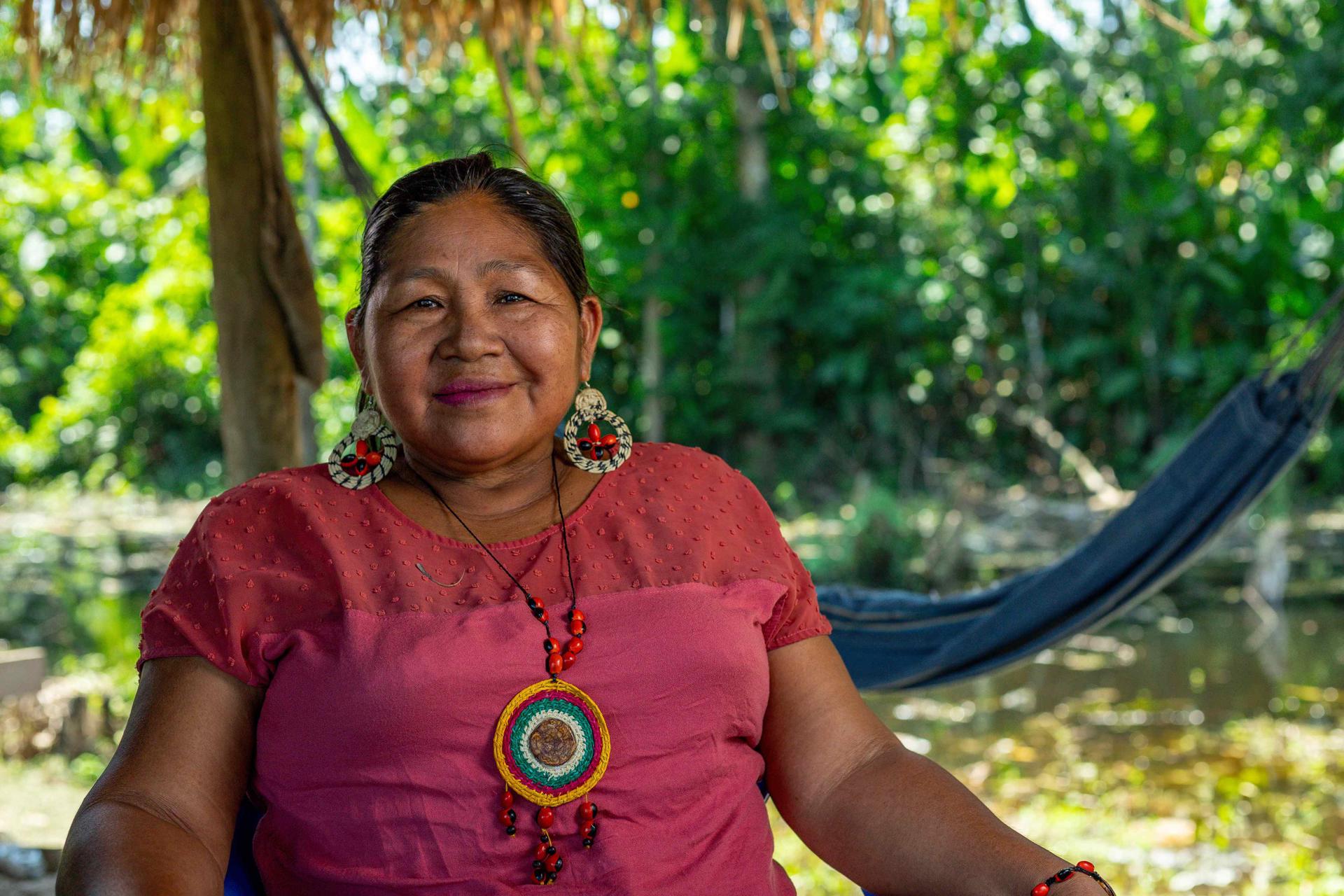 Fotografía cedida por Premios Goldman de Mari Luz Canaquiri Murayari, ganadora del Premio Ambiental Goldman 2025. EFE/ Premios Goldman