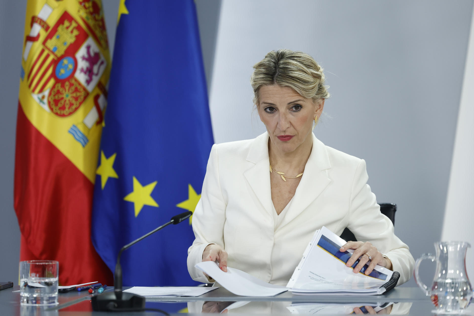 La ministra de Trabajo y vicepresidenta segunda del Gobierno de España, Yolanda Díaz en una imagen de archivo en La Moncloa. EFE/ Mariscal