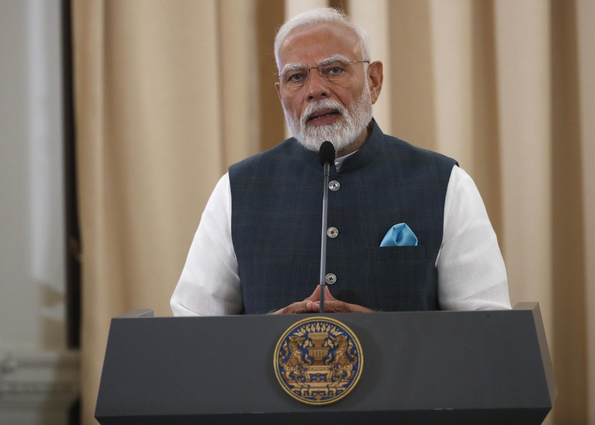 Foto de archivo del primer ministro de la India, Narendra Modi. EFE/EPA/RUNGROJ YONGRIT