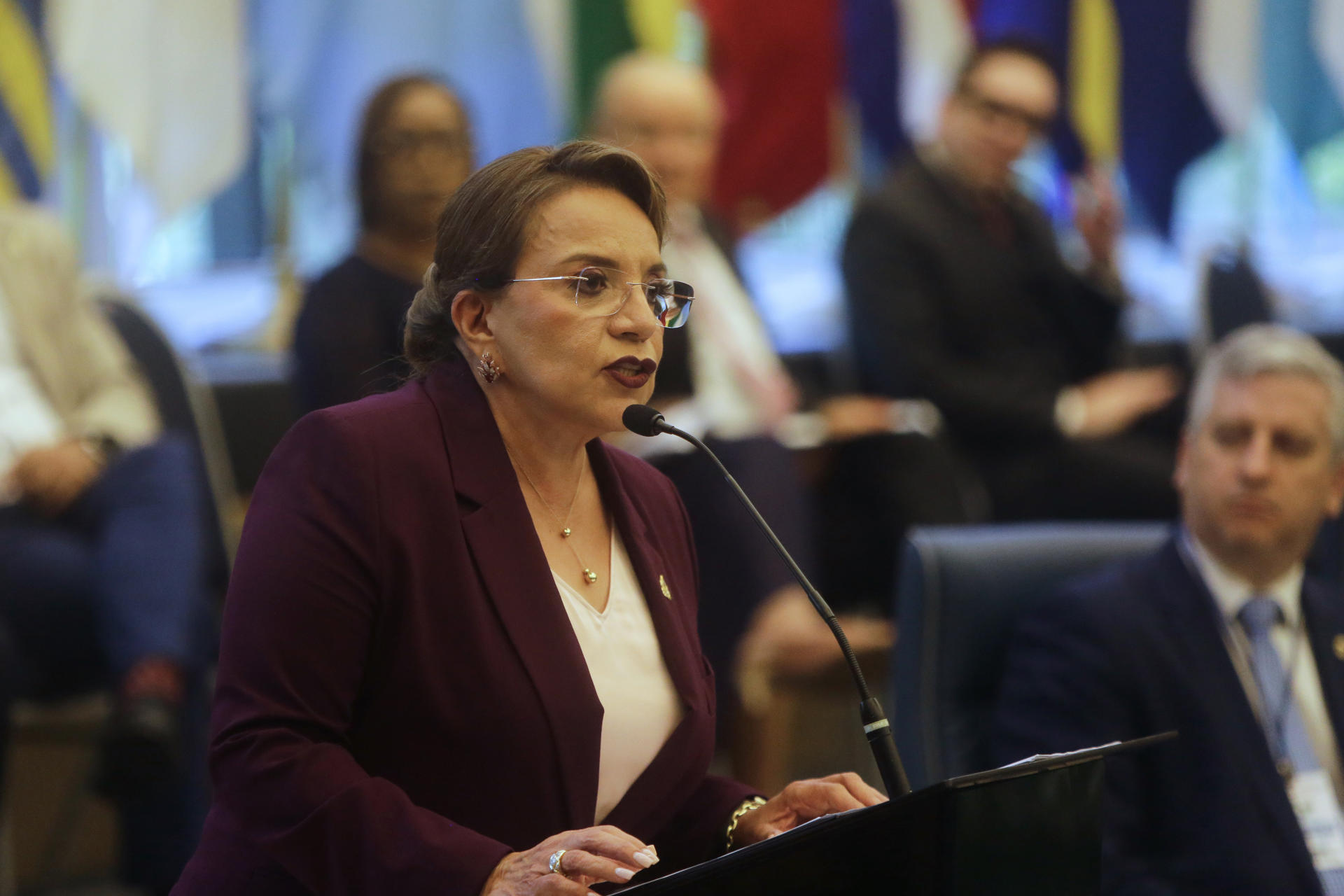 Fotografía de archivo de la presidenta de Honduras, Xiomara Castro. EFE/ Carlos Lemos