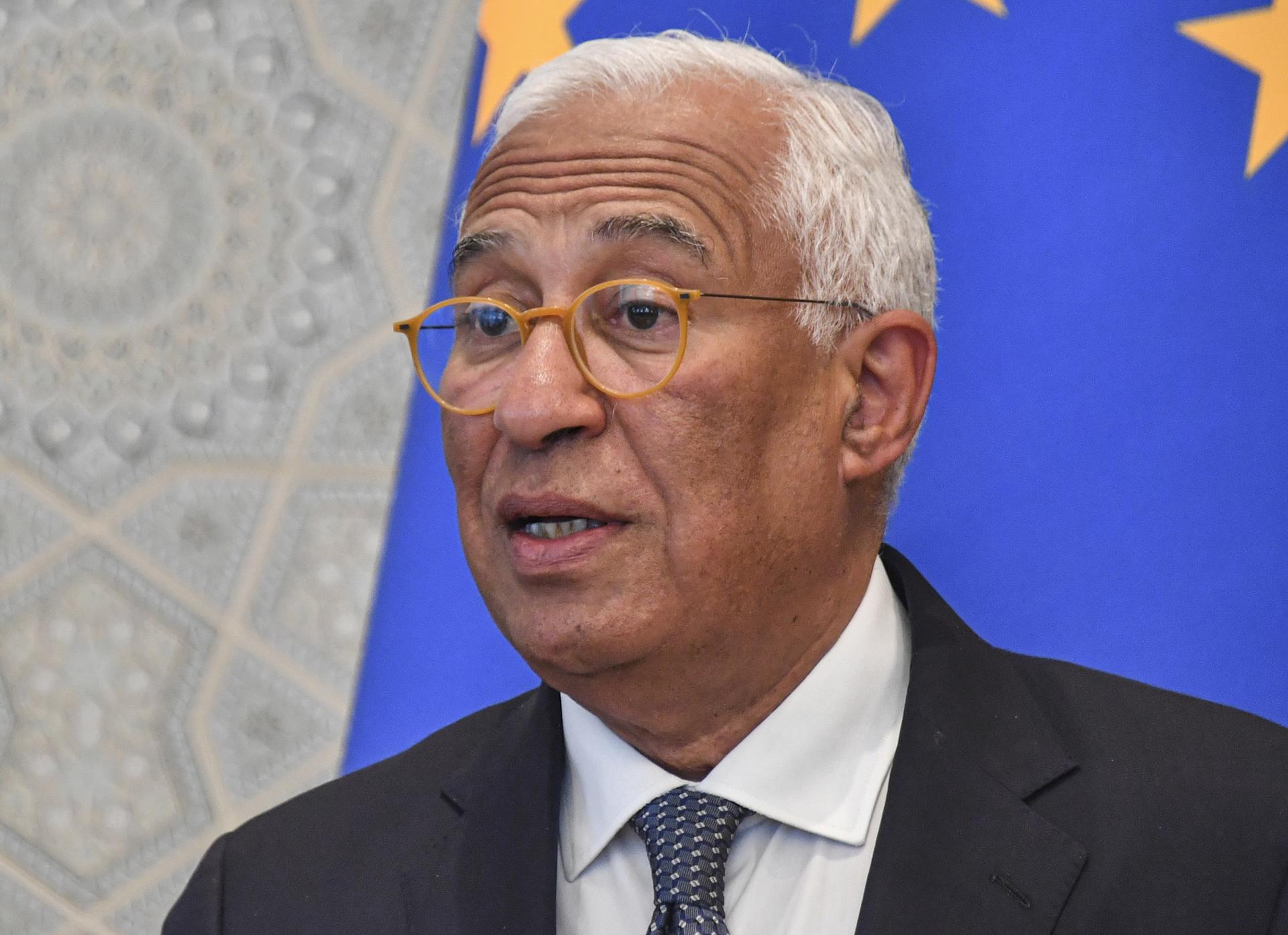 El presidente del Consejo Europeo, Antonio Costa, en una conferencia de prensa en el marco de la cumbre UE-Asia Central en Samarcanda (Uzbekistán), el 4 de abril de 2025. EFE/EPA/STRINGER