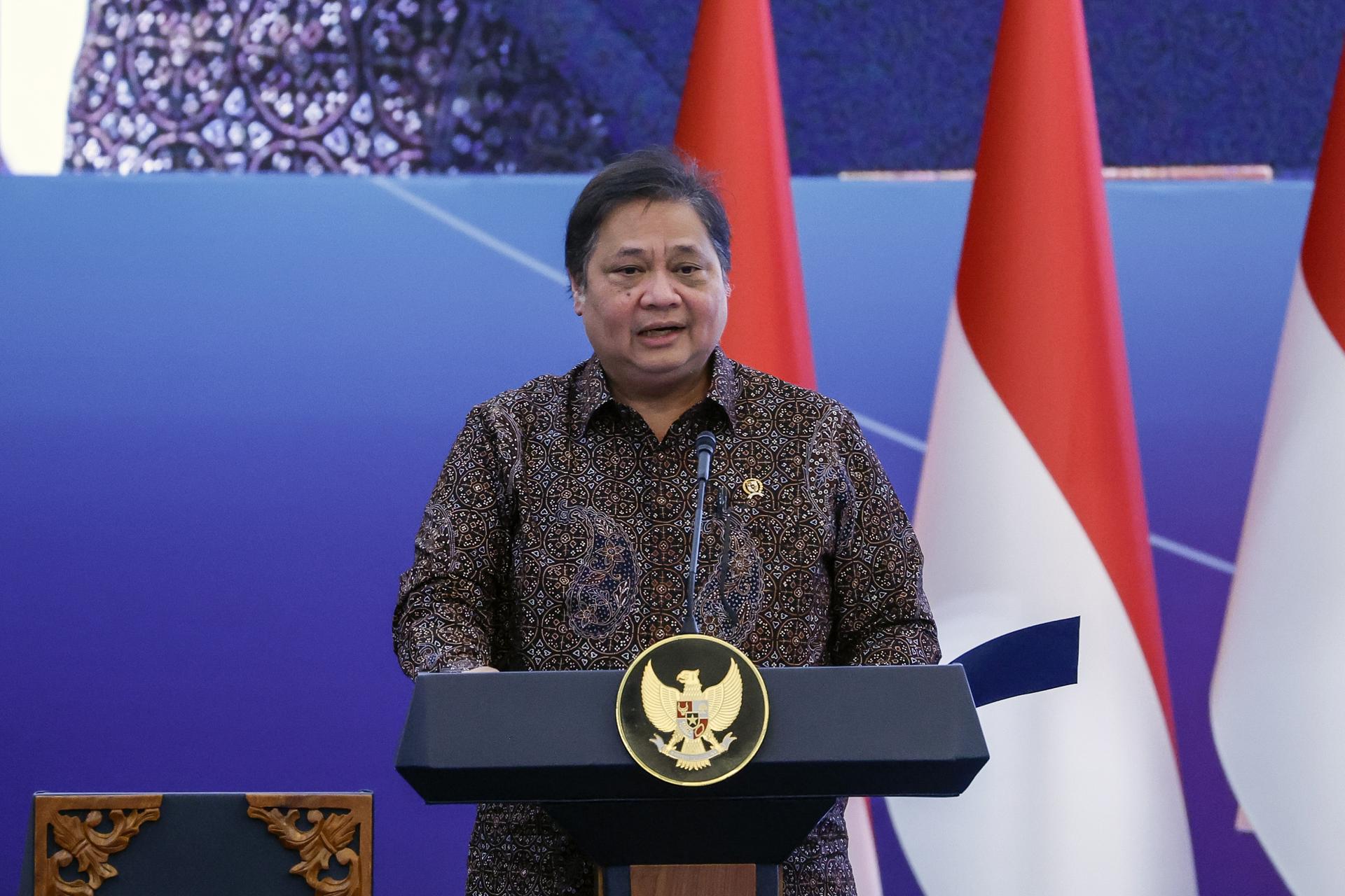 Fotografía de archivo del ministro indonesio de Cooperación para Asuntos Económicos, Airlangga Hartarto.
EFE/EPA/MAST IRHAM
