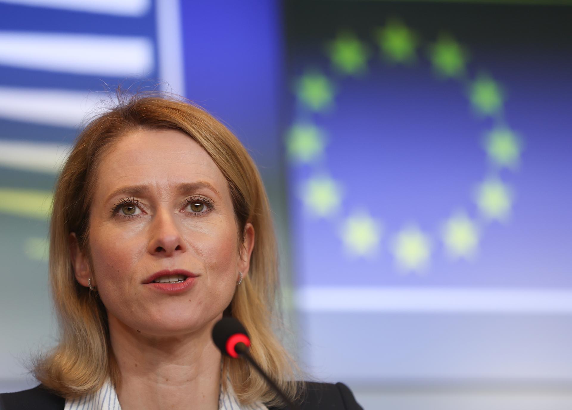 Foto de archivo de la alta representante de la UE para Asuntos Exteriores, Kaja Kallas. EFE/EPA/OLIVIER HOSLET