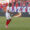 El extremo belga del Sevilla Dodi Lukébakio abandona el terreno de juego tras recibir tarjeta roj, durante el partido de la jornada 33 de LaLiga EA Sports, entre el Osasuna y el Sevilla, en el estadio El Sadar de Pamplona. EFE/ Villar López