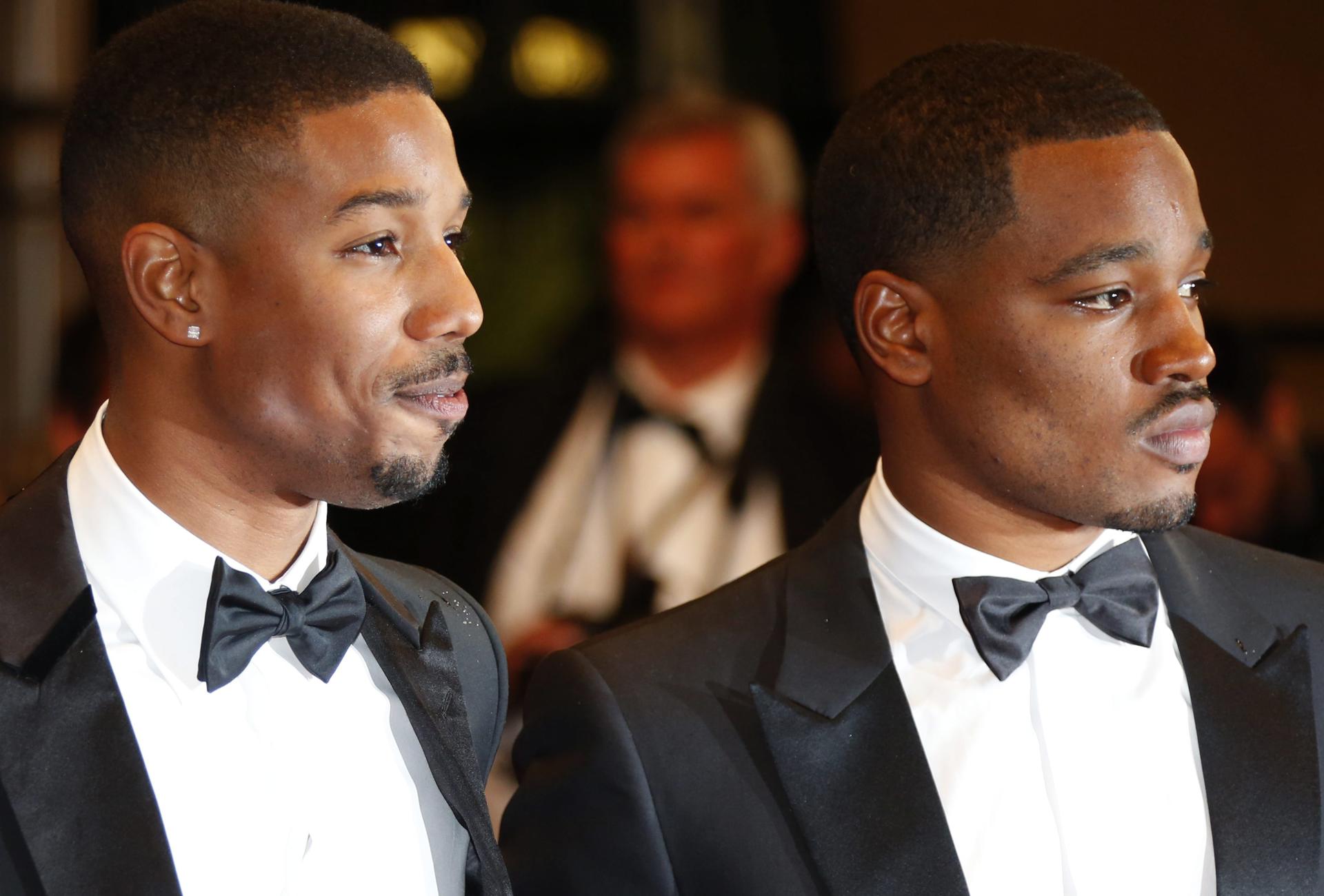 Fotografía de archivo del director estadounidense Ryan Coogler (d) y el actor estadounidense Michael B. Jordan (i). EFE/Ian Langsdon