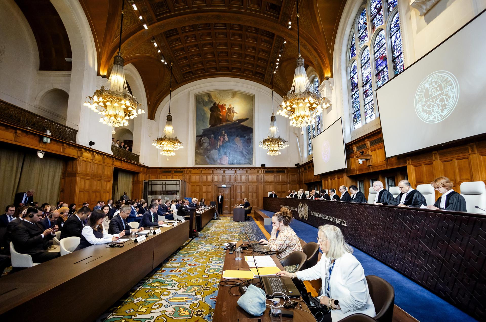 La Corte Internacional de Justicia (CIJ) reunida este miércoles en La Haya.EFE/EPA/SEM VAN DER WAL