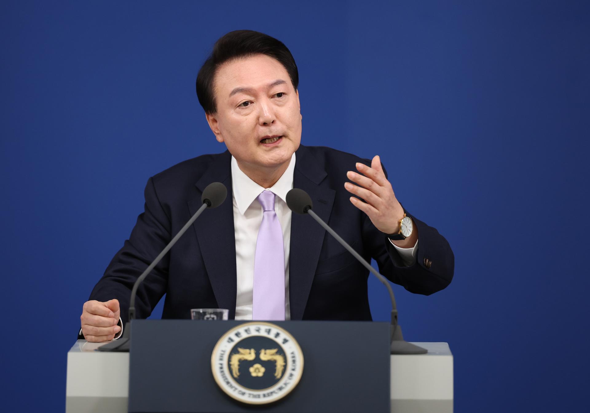El presidente surcoreano Yoon Suk Yeol, en una fotografía de archivo. EFE/YONHAP