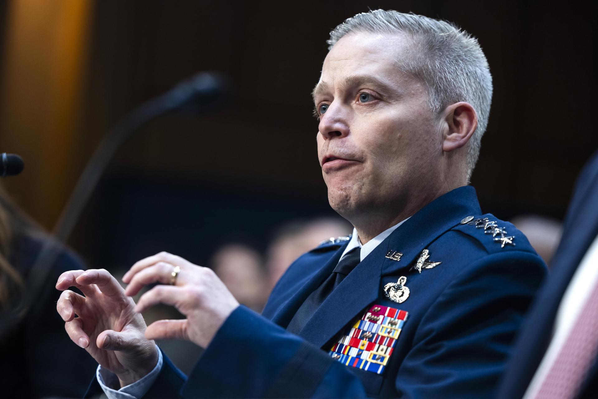 El ahora despedido director de la Agencia de Seguridad Nacional de EE.UU. (NSA por sus siglas en inglés), Timothy Haugh, en una fotografía de archivo. EFE/JIM LO SCALZO