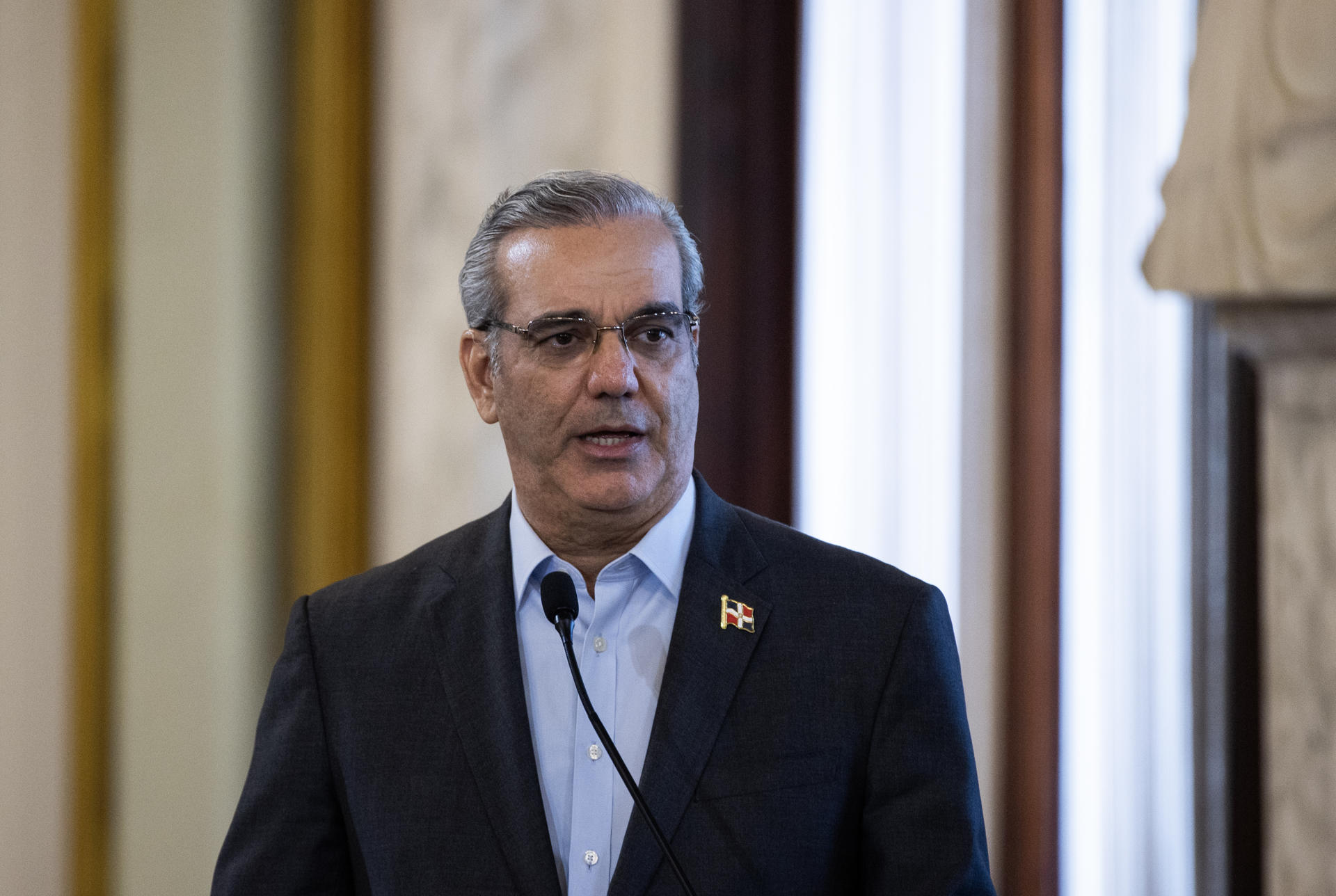 Fotografía de archivo del presidente de República Dominicana, Luis Abinader. EFE/ Orlando Barría