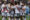 Los jugadores del Rayo Vallecano celebran el gol marcado por el defensa del Valencia CF César Tárrega en propia puerta durante el partido de la jornada 32 de LaLiga EA Sports disputado este sábado en el estadio de Vallecas. EFE/Zipi Aragón
