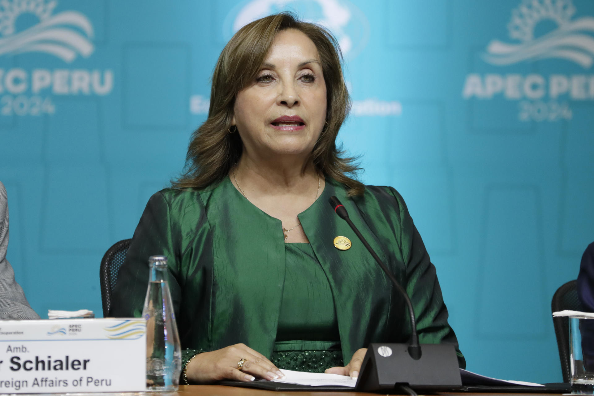 La presidenta de Perú, Dina Boluarte, en una foto de archivo. EFE/ Carlos Ortega