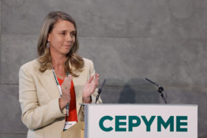 La presidenta de CEOE Valladolid y nueva máxima responsable de Cepyme, Ángela de Miguel. EFE/ Sergio Pérez