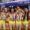 El equipo español posa para una foto después de ganar la final de relevos 4x400m femeninos en los campeonatos mundiales de relevos de atletismo en Guangzhou, China. EFE/EPA/ALEX PLAVEVSKI
```
