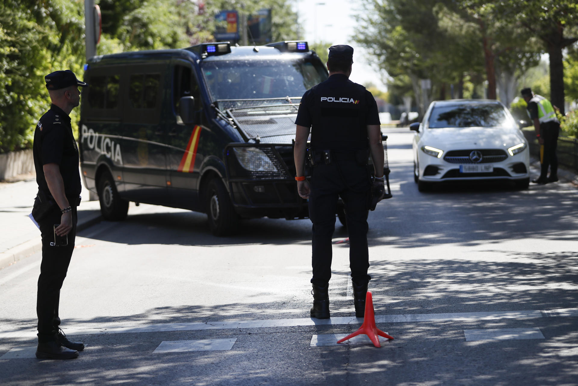Imagen de archivo de un dispositivo de seguridad de la Policía Nacional. EFE/Mariscal