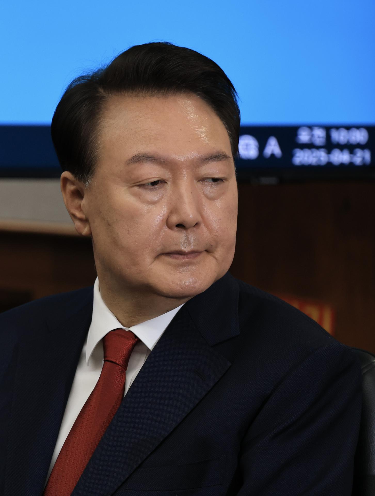 El expresidente surcoreano Yoon Suk-yeol en una foto de archivo. EFE/EPA/YONHAP / POOL SOUTH KOREA OUT