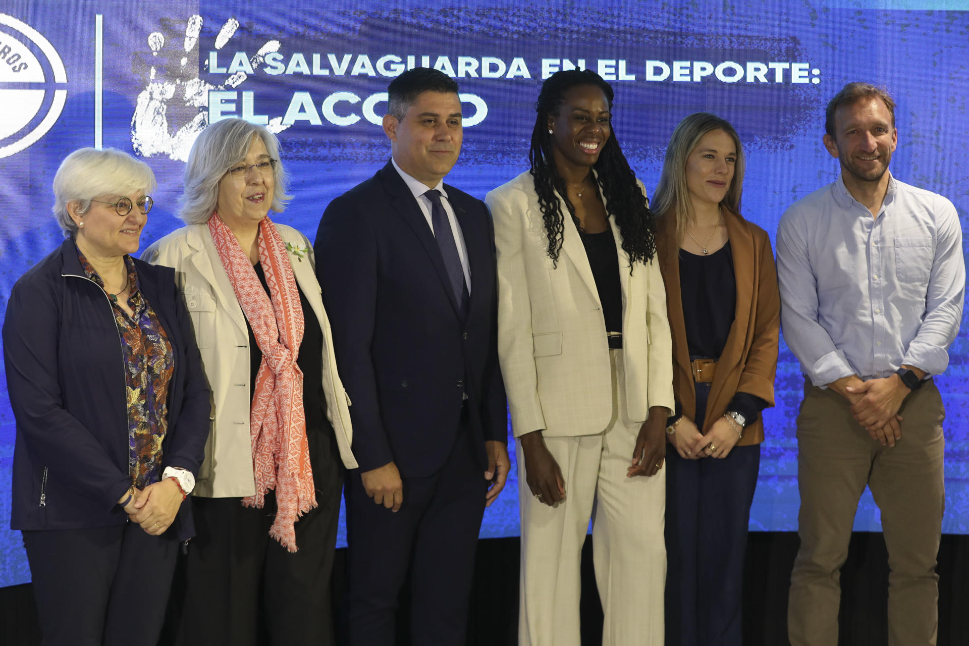 El presidente de AFE, David Aganzo inaugura la jornada organizada por la Asociación de Futbolistas Españoles (AFE) 'La salvaguarda en el deporte: El Acoso', este martes en Madrid. EFE/Alberto Aguado