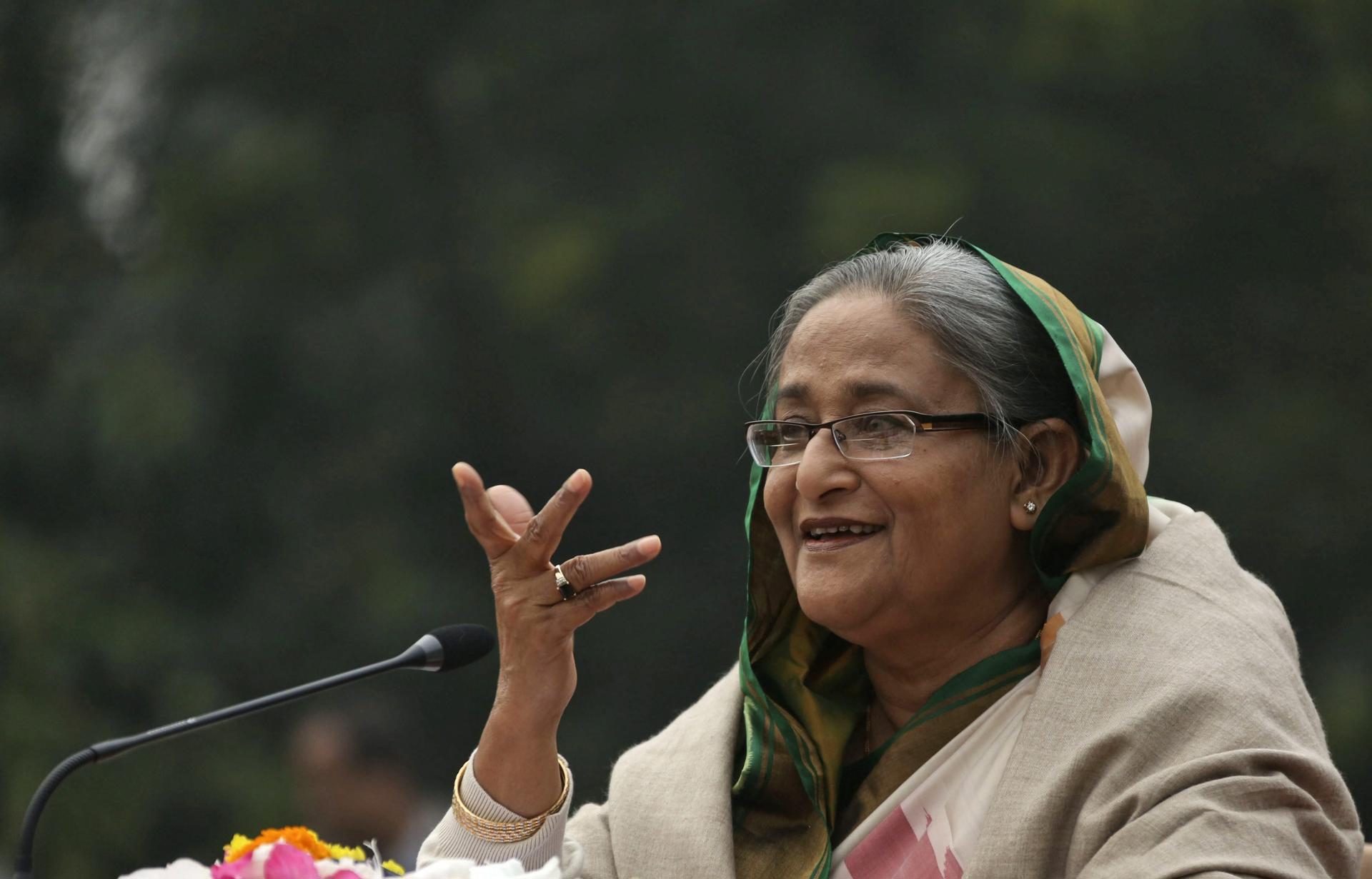 Foto de archivo de la ex primera ministra de Bangladés, Sheikh Hasina. EFE/Abir Abdullah