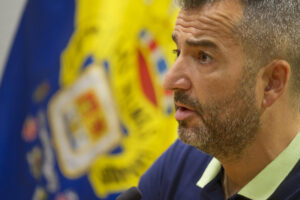 El entrenador de la Unión Deportiva Las Palmas, Diego Martínez, ha valorado en conferencia de prensa el partido que van a disputar el sábado contra el Espanyol en Barcelona. EFE/Ángel Medina G.