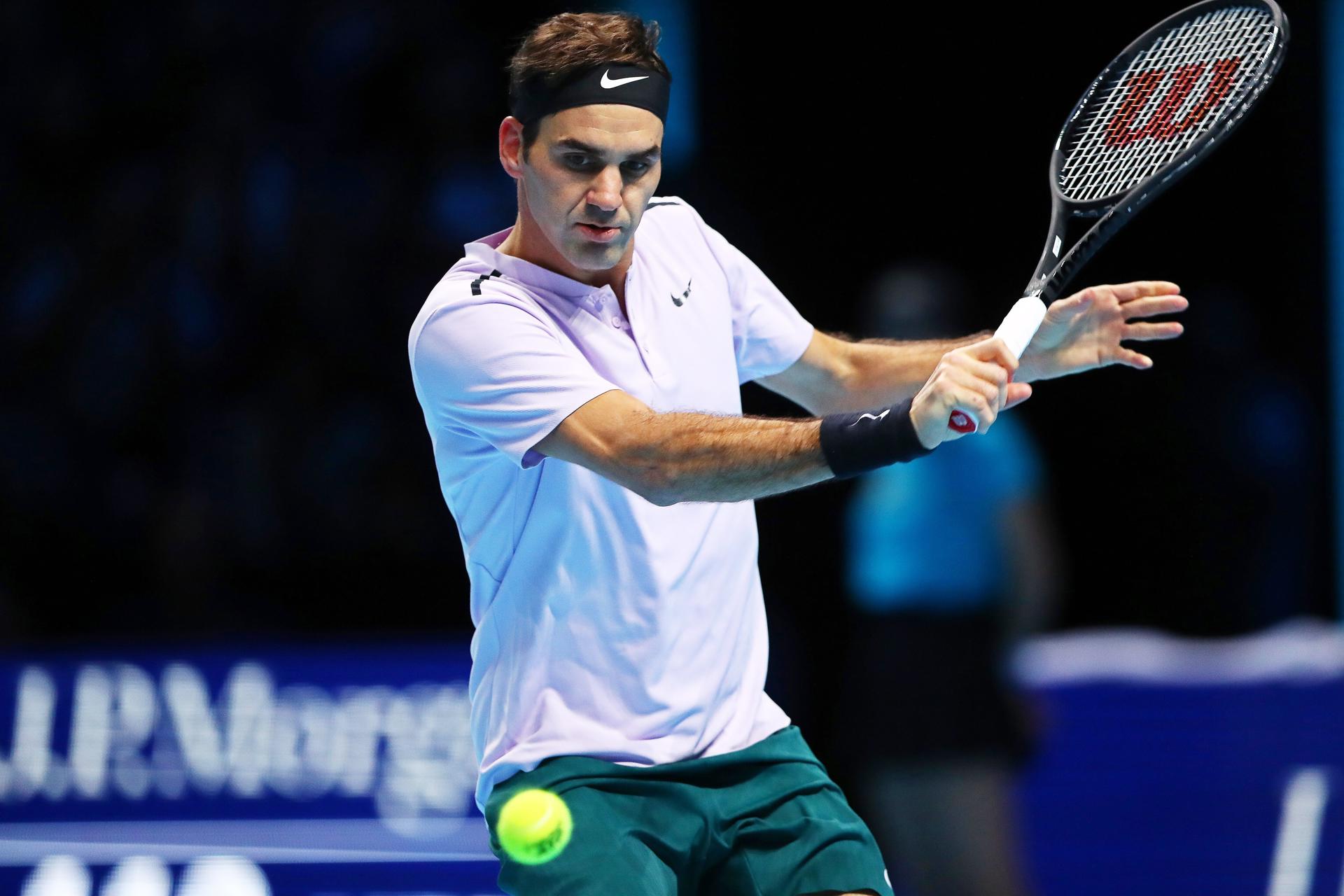 El tenista suizo Roger Federer durante un partido en 2017. EFE/EPA/NEIL HALL