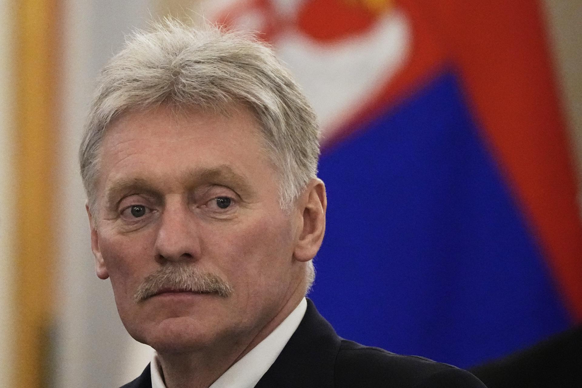 Imagen de Archivo de Dmitri Peskov, portavoz presidencial ruso.
EFE/EPA/ALEXANDER ZEMLIANICHENKO/AP POOL