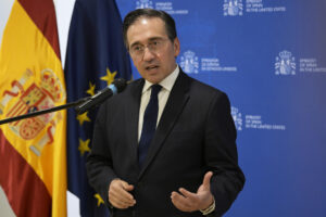 WASHINGTON (DC, EEUU).- El ministro de Asuntos Exteriores de España, José Manuel Albares, el pasado 22 de mayo durante una visita oficial a Washington. EFE/ Lenin Nolly