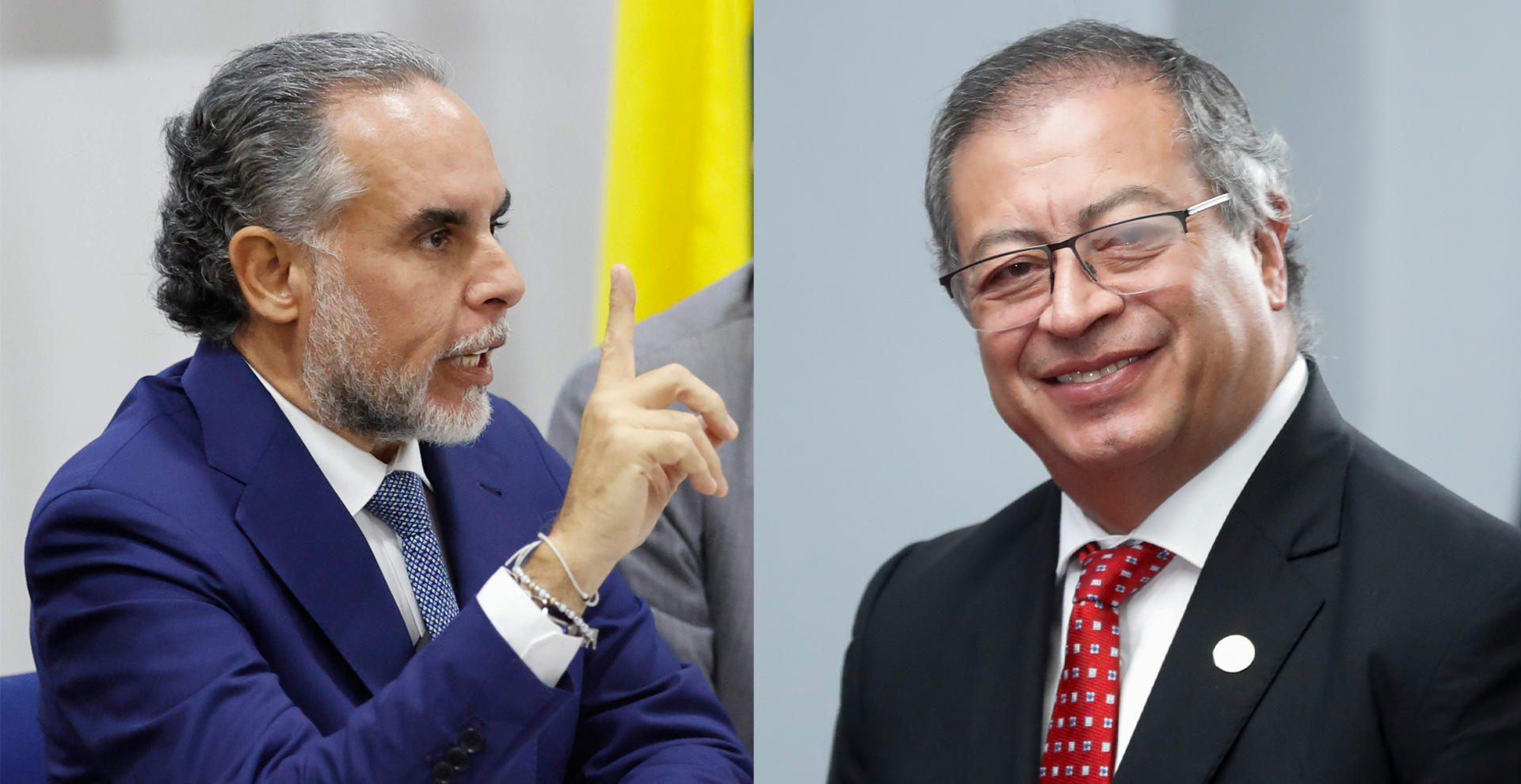 Combo de fotografías de archivo del ministro del Interior de Colombia, Armando Benedetti (i), y el presidente de Colombia, Gustavo Petro. EFE/ARCHIVO