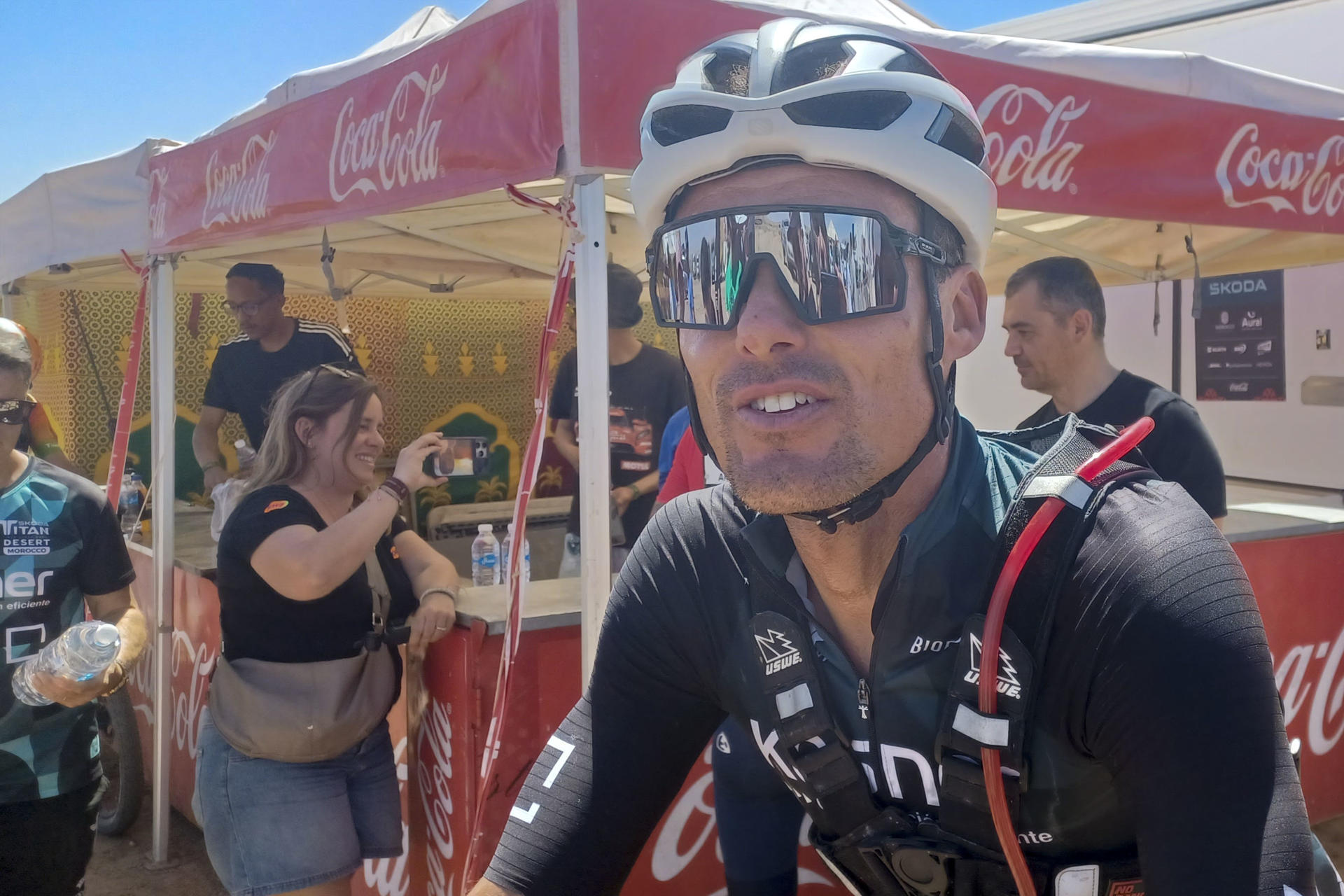 El murciano Luis León Sánchez (Kosner Saltoki), esta vez en El Jordf (Marruecos). EFE/ Carlos De Torres