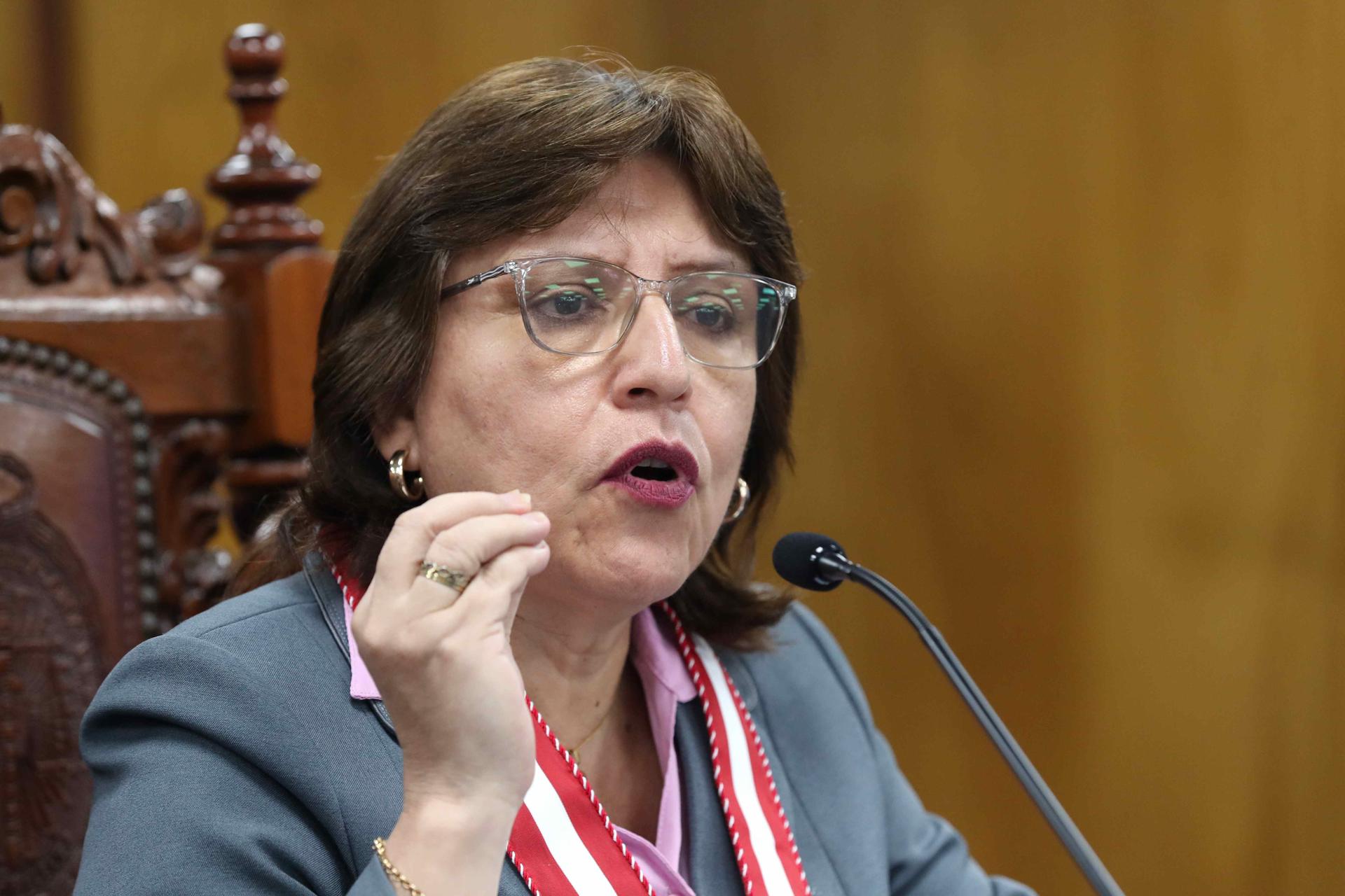 La fiscal general de Perú, Delia Espinoza, en una foto de archivo. EFE/ Paolo Aguilar