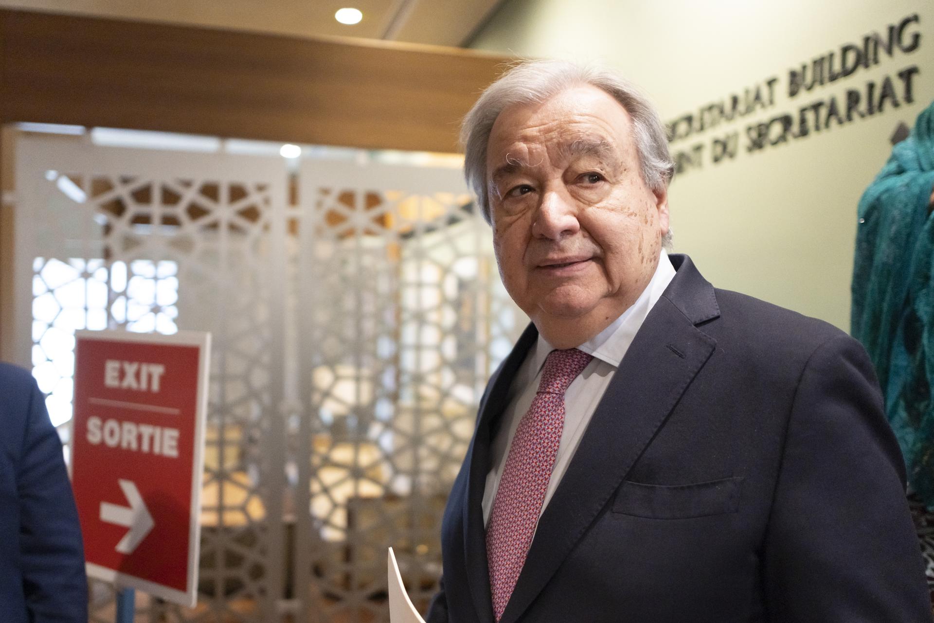 Fotografía de archivo del Secretario General de las Naciones Unidas, Antonio Guterres. EFE/JUSTIN LANE