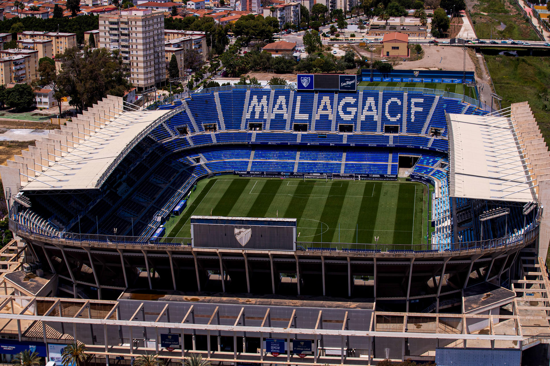 Vista del estadio de la Rosaleda, en la ciudad de Málaga. EFE/ Archivo/ Jorge Zapata