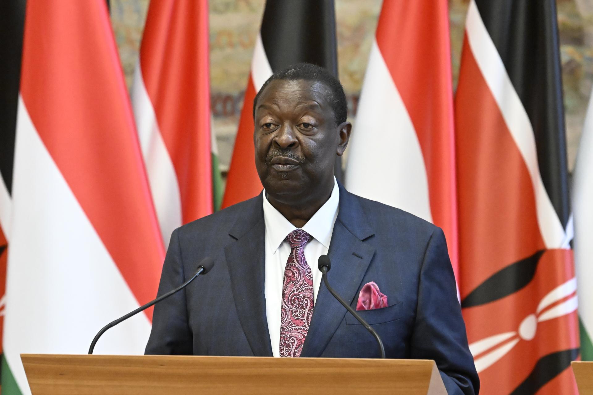 Fotografía de archivo del ministro de Exteriores de Kenia, Musalia Mudavadi, EFE/ZOLTAN MATHE HUNGARY OUT.
