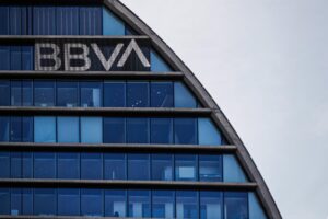 Imagen de archivo de la sede corporativa del BBVA en el distrito de Las Tablas en Madrid. EFE/Emilio Naranjo