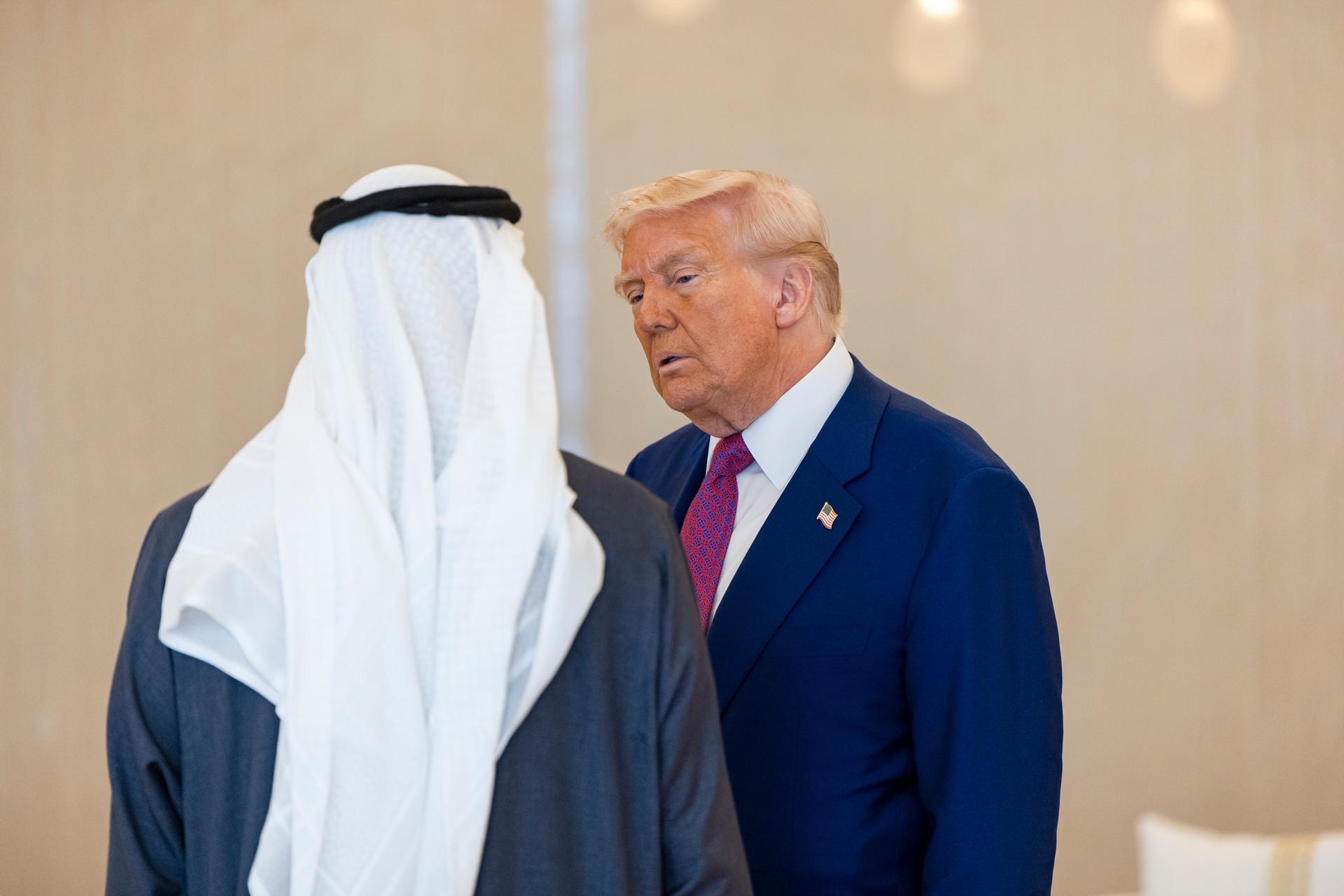 Donald Trump en Abu Dabi. EFE/EPA/UAE PRESIDENTIAL COURT / HANDOUT HANDOUT EDITORIAL USE ONLY/NO SALES