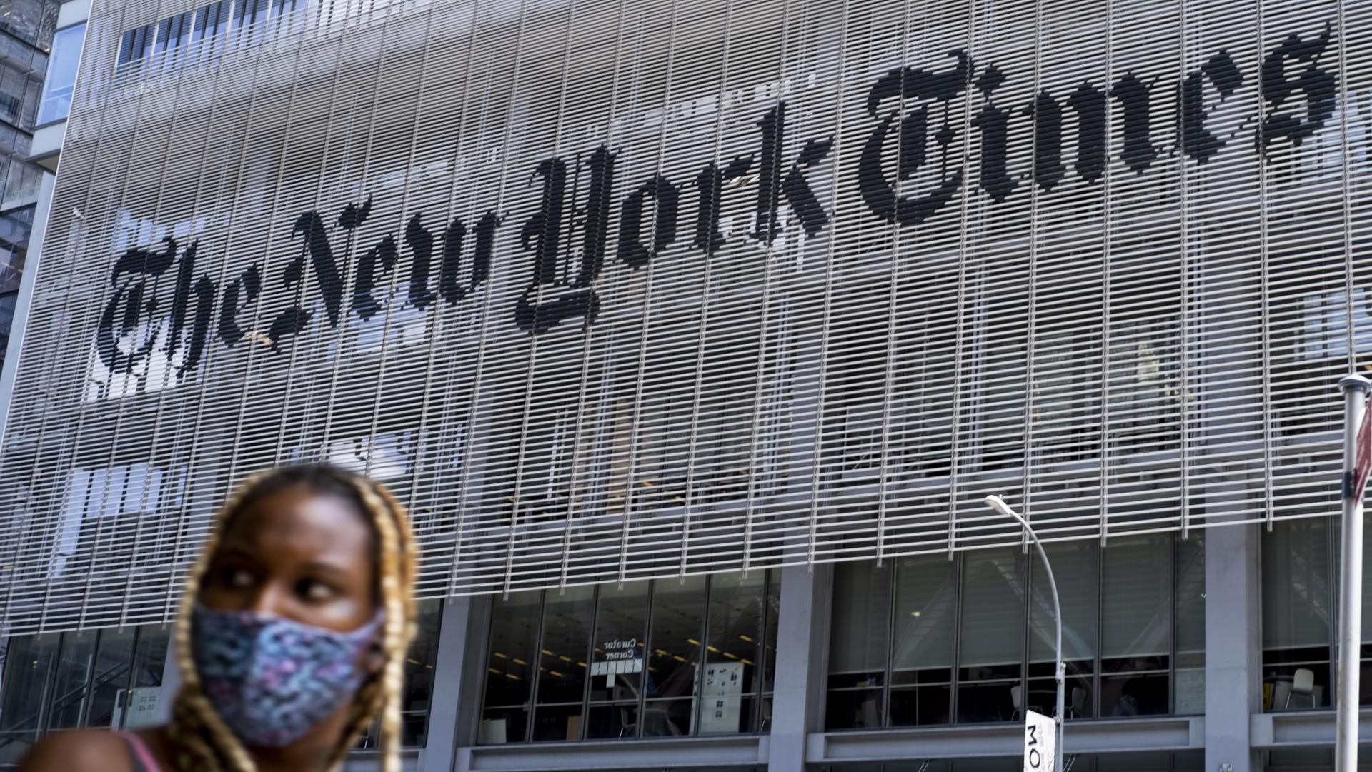 Foto de archivo que muestre el edificio de The New York Times en Nueva York, Nueva York. EFE / EPA / JUSTIN LANE