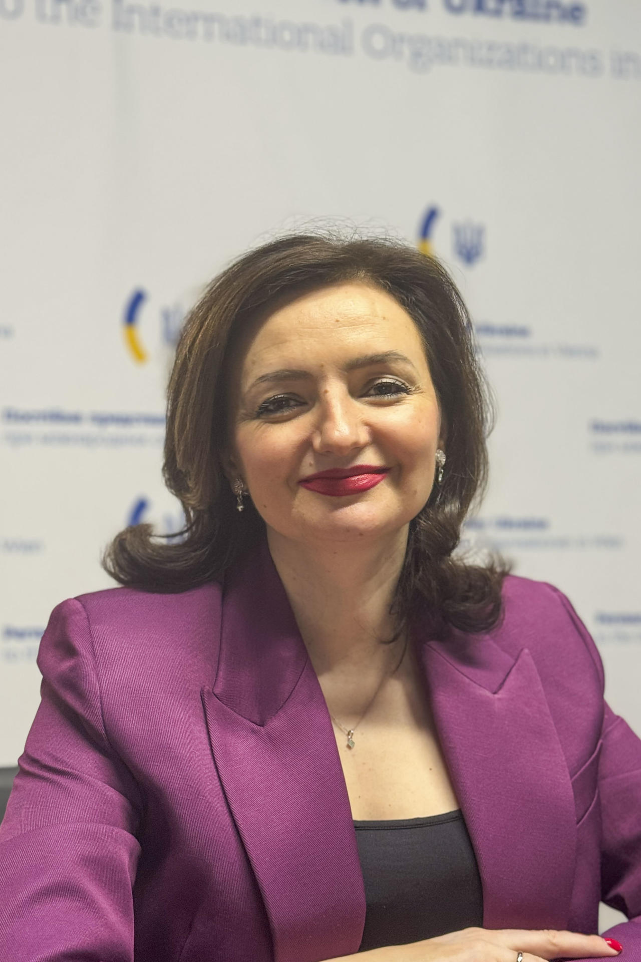 La viceministra de Exteriores ucraniana, Mariana Betsa, en declaraciones a EFE este jueves, donde participó en una reunión del Consejo Permanente de la Organización para la Seguridad y la Cooperación en Europa (OSCE), en Viena. EFE/ Jordi Kuhs