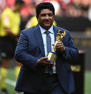 Fotografía del expresidente de la Confederación Brasileña de Fútbol (CBF) Ednaldo Rodrigues, quien retiró este lunes el recurso con el que pretendía impugnar su destitución y allanó el camino a la elección del que será su sucesor, Samir Xaud. EFE/ Andre Borges